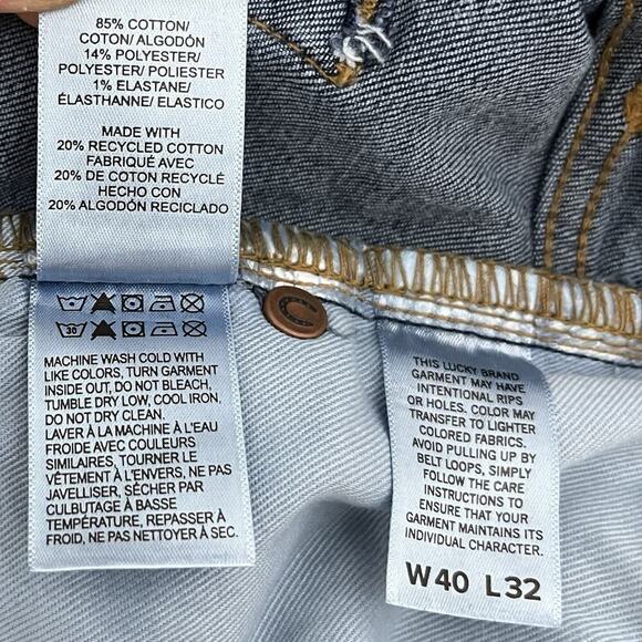 Lucky Brand Mens 223 Straight Leg Classic Jeans Size 40x32 Medium Wash NWT - Picture 7 of 9